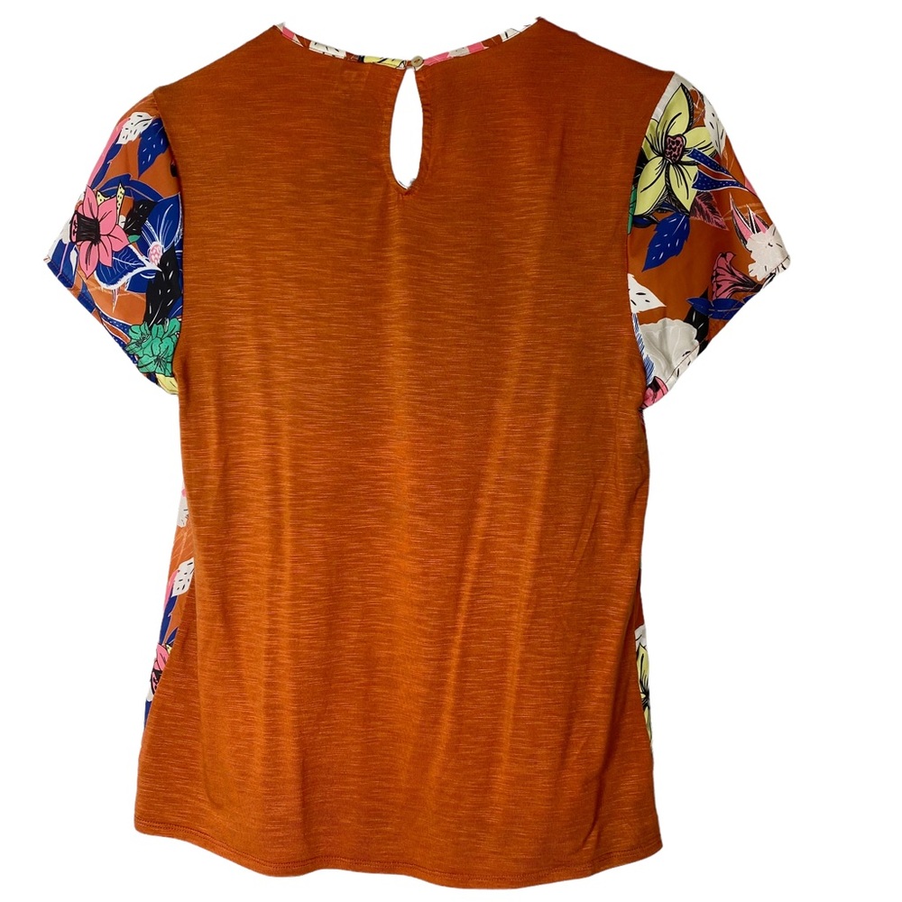 Anthropologie Dolan Left Coast Collection Pilar Pleated Top Terra Cotta Small - Picture 6 of 8
